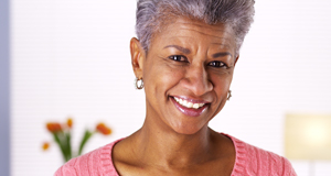 older black woman smiling