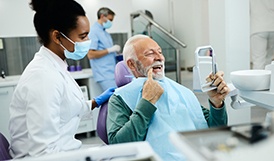 A man suffering from missing teeth